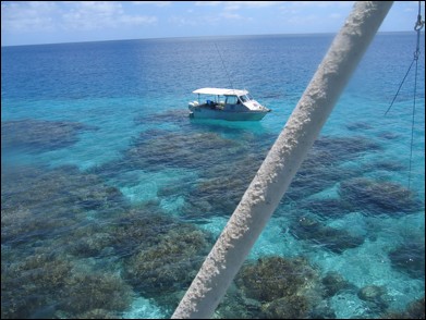 Boat at Davies Reef